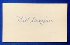 Bill Carrigan Autographed 3x5 Index Card Boston Red Sox 3x World Series Champion