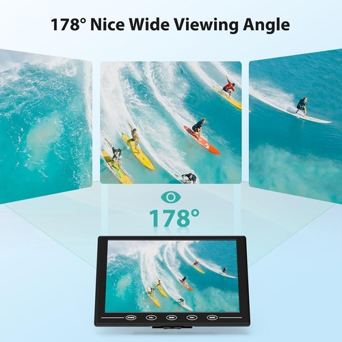 Eyoyo 7zoll 16:9 IPS Portable Display HDMI VGA AV BNC Kleine Gaming CCTV Monitor - Picture 11 of 27