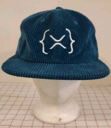 AS Colour Class Cord Corduroy Cap Hat Blue Mens Adjustable Strapback Embroidered