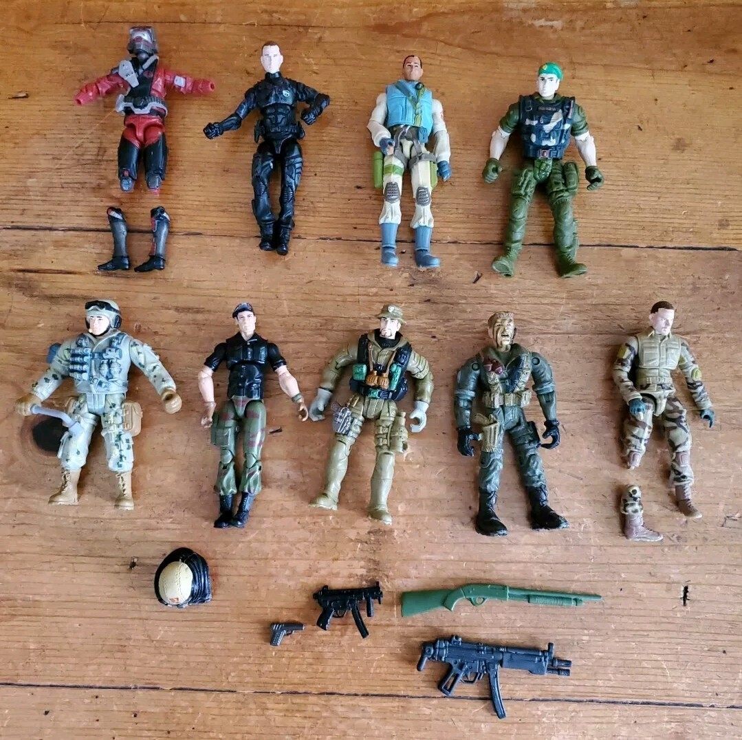 Lot Of 9 GI Joe Chap Mei Lanard Action Figures 3.75