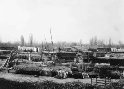 Uygur region China, view of Kashi suburb OLD PHOTO