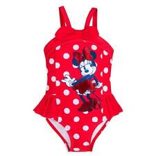 NWT Disney Store Minnie Mouse Red Polk Dots Swimsuit Girls UPF 50 2,3,5/6