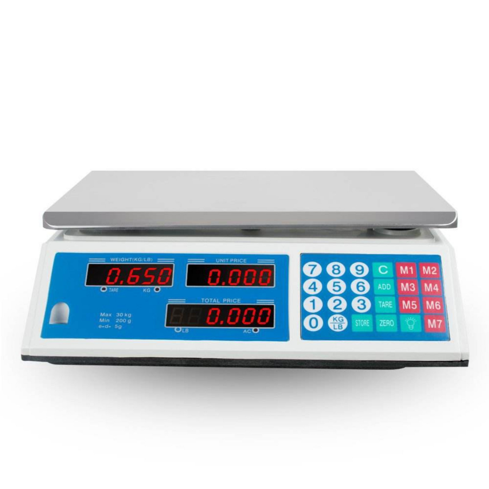 66LB 30KG Digital Price Deli Food Meat Computing Counter Scale Dual Side Display