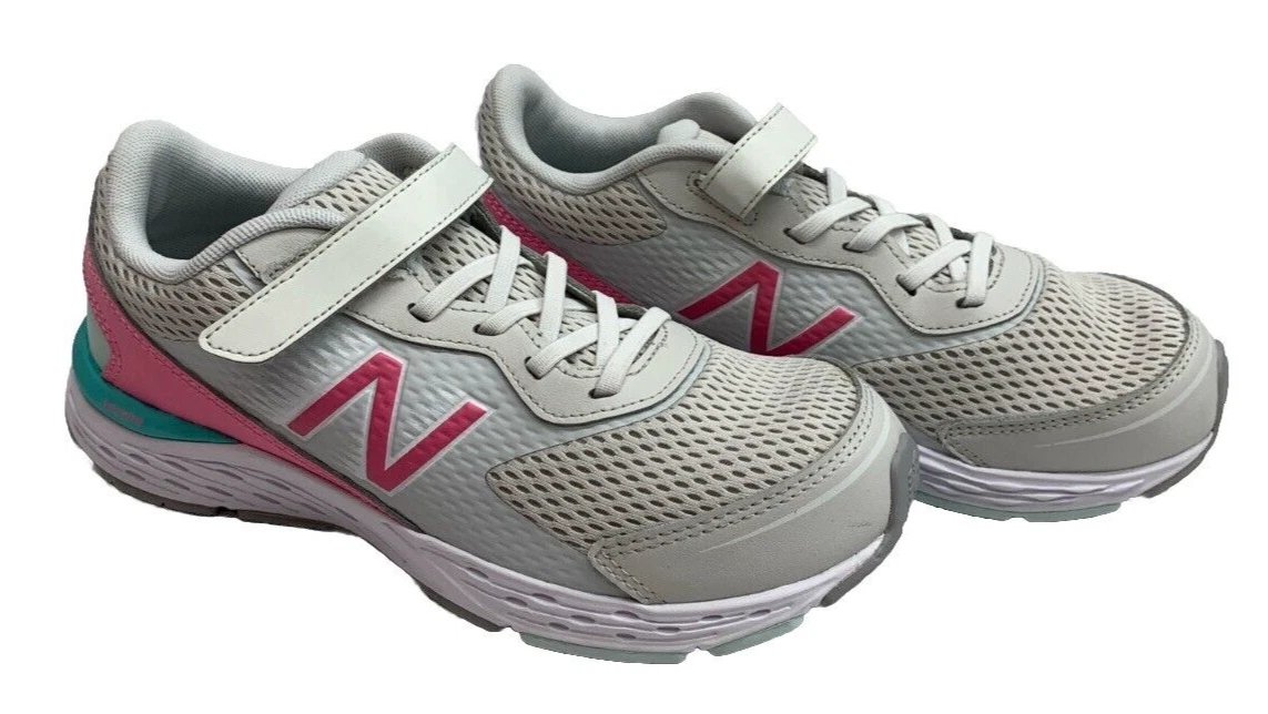 New Balance 680v6 Bungee grigio rosa YA680PS6 giovane taglia 6 5 sneaker stringate medie