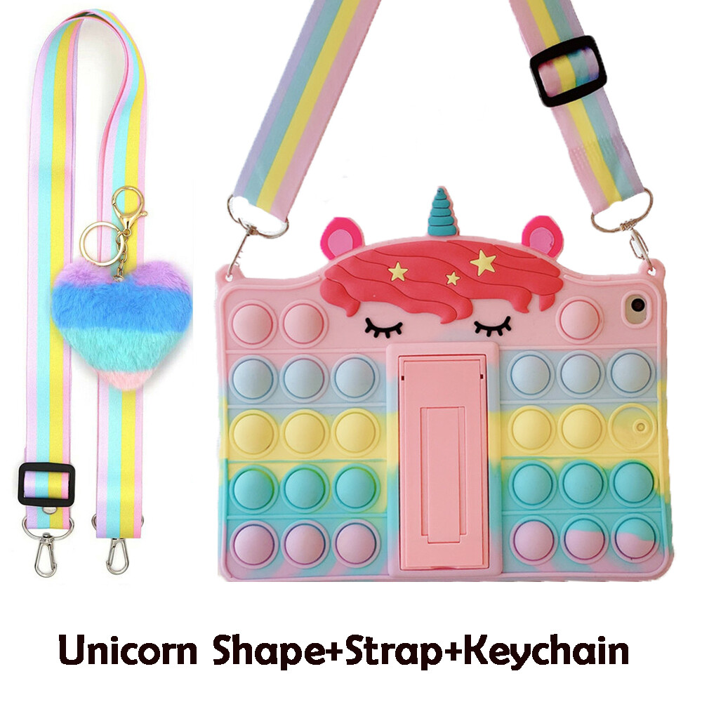 Unicorn Pop Push It Bubble Fidget Toy Case For iPad Air