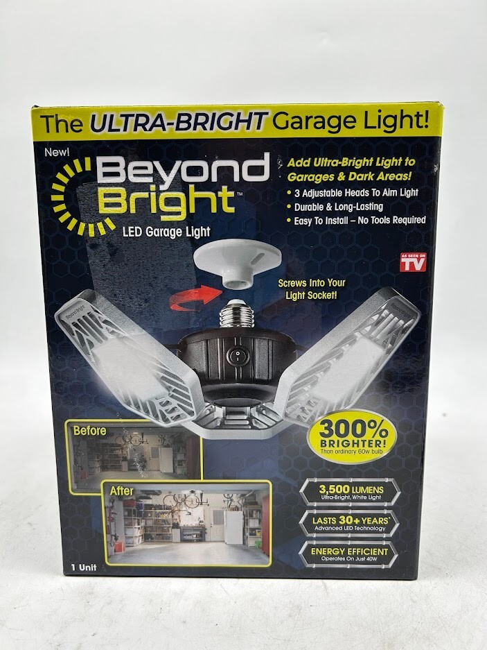 Beyond Bright 11.5-inch Motion-Activated LED Garage Light  