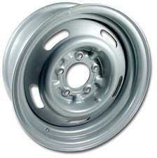 Rally Wheel. 15 X 6 Silver Powder Coat For 1967-1967 C2 Corvette