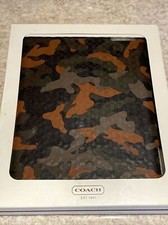 NEW COACH iPad 2 3 4 CAMO Case Protective Shell / Skin Fatigue Orange MSP 128