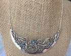 NWOT Or Paz Sterling Silver 925 Flowers Swirl Necklace Made in Israel PZ / Au — photo 1