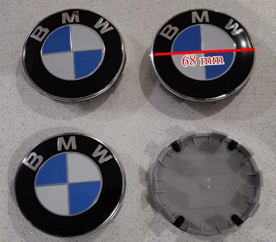 4 COPRIMOZZO BMW LOGO ORIGINALE TAPPI RUOTA Serie 1 2 3 4 5 6 7 M Z X CAPS 68mm - Image 3 of 3