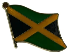 Jamaica Country Wavy Motorcycle Hat Cap Lapel Pin