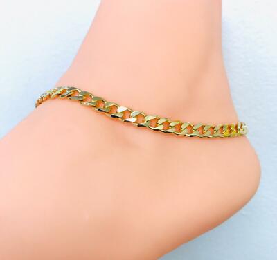 New 18K Gold Filled Beautiful Anklet Bracelet 10”,GF Anklet