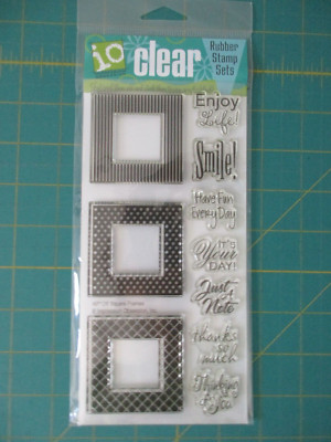 New Set of Clear Stamps Square Frames and Some Encouraging Words