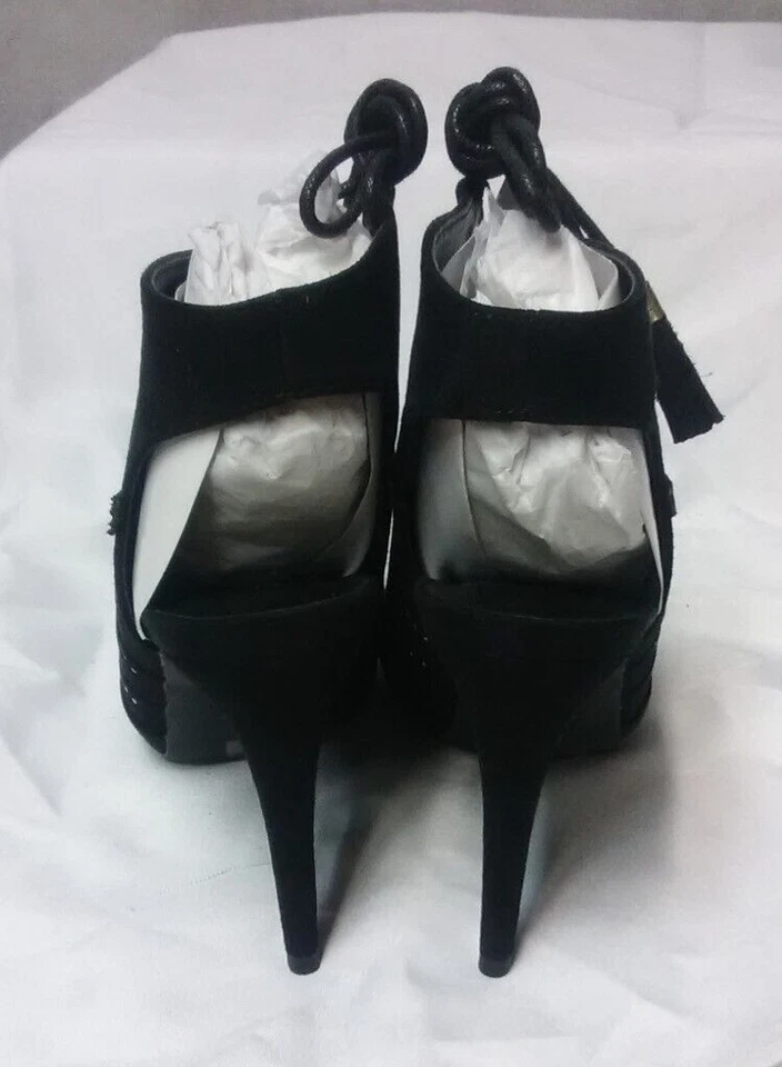 Call It Spring Duchess Faux Suede Dress Sandal (1992) Black Size 8M - Image 3 of 4