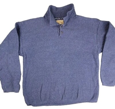 ALPS Finest Quality Apparel Sweater Blue Collared Size Large