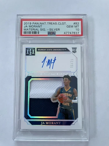 2019 National Treasures Collegiate Ja Morant Silver RC Auto /25 PSA 10