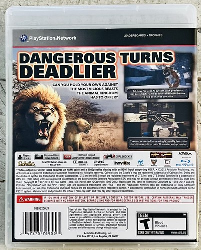 Cabela's Dangerous Hunts 2013 Playstation 3 PS3 Video Game and Fearmaster Gun - Picture 4 of 6