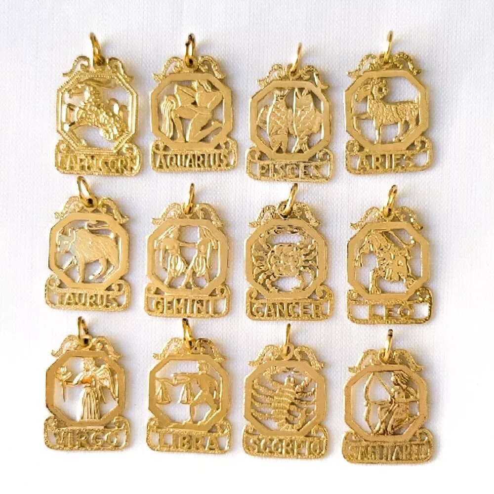 14k gold zodiac sale pendants