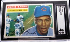 1956 Topps 15 Ernie Banks ( GRAY BACK ) HOF.  SGC 4 VGEX.  (TX5616).