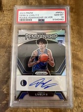 Dereck Lively II - 2023-24 Panini Prizm ROOKIE PENMANSHIP SILVER AUTO - PSA 10