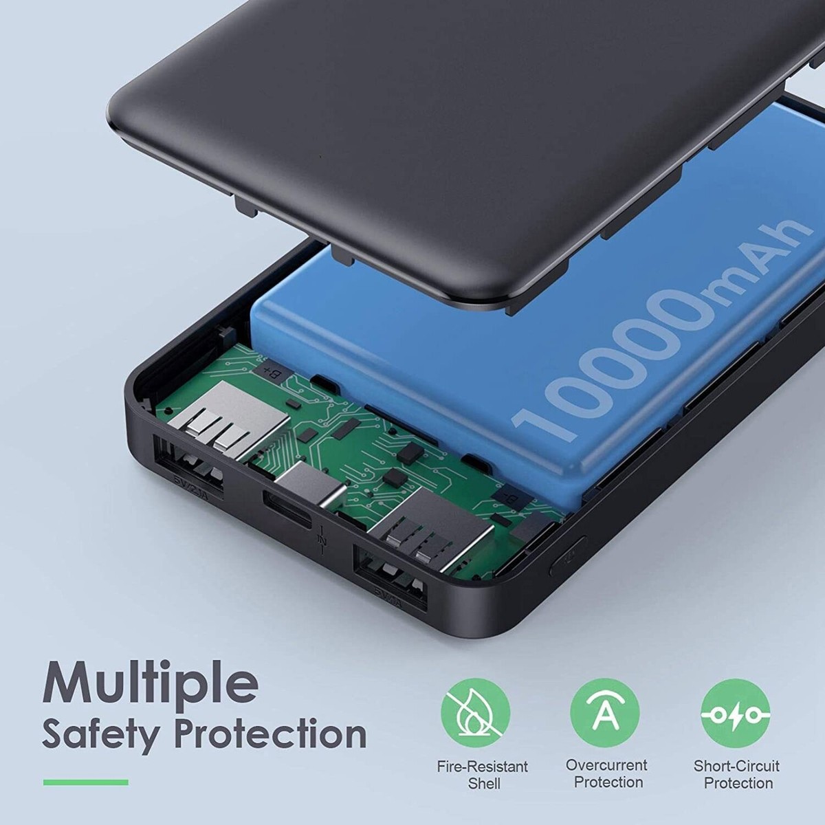 スマホアクセサリー Samsung Galaxy 15W Battery Pack 10000mAh For Samsung Galaxy A05/A04e/A03s - LED Display 10000mAh
