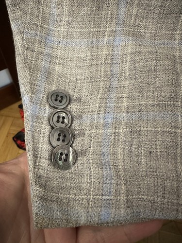 KITON Gray Blue Glen Plaid Check 100% SILK Sport Coat Jacket Blazer 52 - Picture 8 of 11