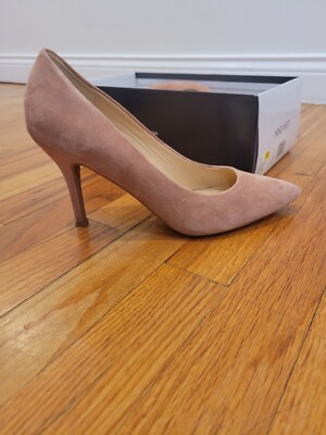 NINE WEST Pink Suede Heels Size 8