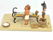 DIORAMA SCENE DELL'ANTICO EGITTO - RITUALE DELLA MUMMIFICAZIONE DEL PRADO AEG000