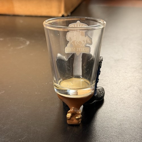 Ohio Buckeye State Shot Glass Boots and Spur - graphic damage - Picture 4 of 7
