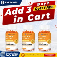 ENERAWELL Vitamin K2 (100mcg) + Vitamin D3 (5...