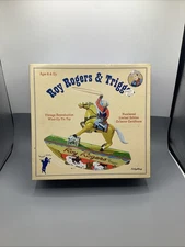 Schylling Vintage Reproduction Roy Rogers & Trigger Tin Wind-Up Toy W/Box