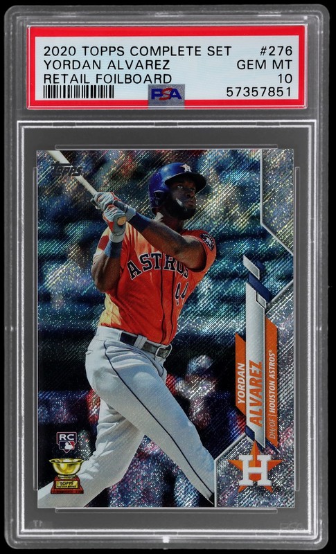 2020 Topps Complete Set Yordan Alvarez #276 PSA 10 RC Retail Foilboard 43/264