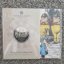 Alice in Wonderland Alice Through the Looking Glass £5 Coin  2021 Uncirculated
