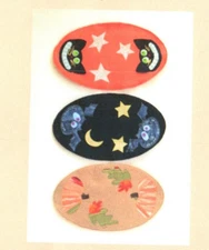 Fall Applique Mats Mad Cat Bats Pumpkin Candle Penny Rug Wool Pattern Primitive