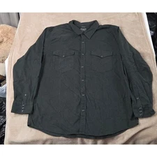 Filson Western Trim Fit Shacket Shirt Men  3XL Faded Black Charcoal Snap EUC