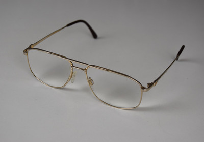   NiGuRa NO400 Titan Brille Jeffrey Dahmer Aviator Doppelsteg Gold Vintage TOP