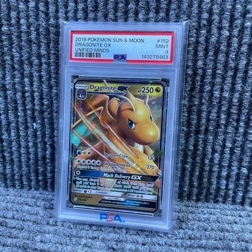 2019 Pokemon Sun & Moon Unified Minds #152 Dragonite Gx Unified Minds PSA 9
