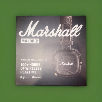 Marshall Major V Wireless Bluetooth On-Ear Headphones, Foldable, Black