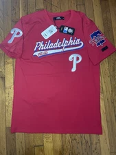 MLB PHILADELPHIA PHILLIES SCRIPT TAIL MEN's TOPS Size SMALL NWT