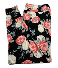 LuLaRoe Leggings TC2 Tall Curvy 2 FLORAL Valentine Colorful ROSE Romantic SOFT