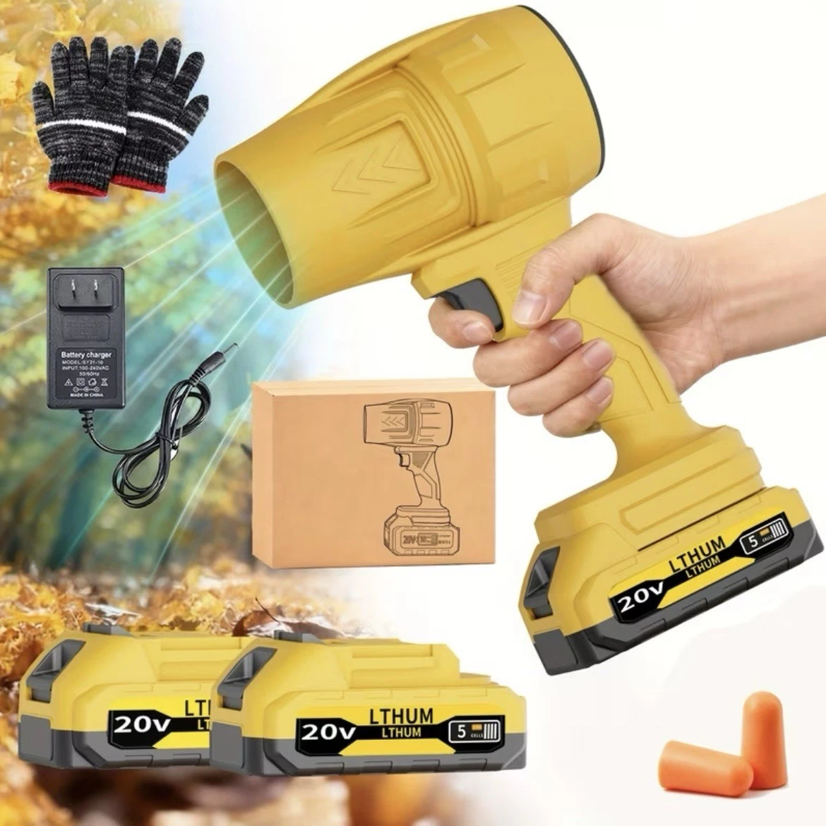 Electric Cordless Leaf Blower Handheld Portable Portable Snow Dust Cleaning Tool