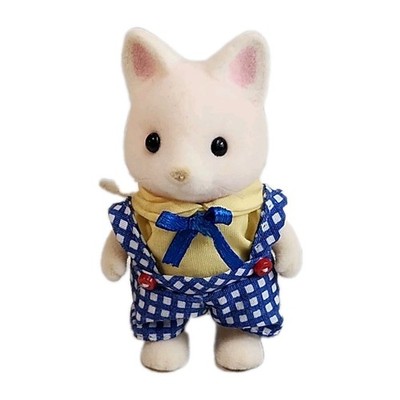 Calico Critters Son Toby Golightly Silk Cat White Figure Sylvanian Families