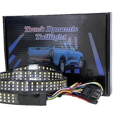 60 Inch Triple Row 432 LED Truck Tailgate Light Bar Strip, Red 60 Inches