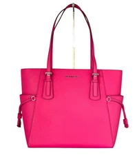 Michael Kors Voyager Large East West Drawstring Tote Shoulder Bag Dragon Fruit