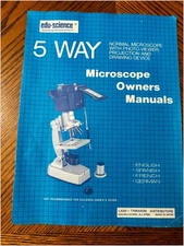 Edu-Science 5 Way Microscope Manual Multilingual Japan