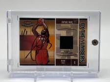 Dwyane Wade Signed Autographed Patch 2003 Fleer Numbers 1/1 Inscribed JSA COA