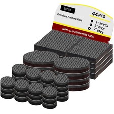 44PCS Furniture Grippers Non Slip Pads Self Adhesive Rubber Feet Floor Protect