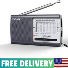 D219 Radios Portable Am Fm with Strong Reception Compact Design, Small Gray