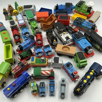 Mixed Lot 50 Piece Toy Trains Thomas Friends & Others Guillane Mattel Brio