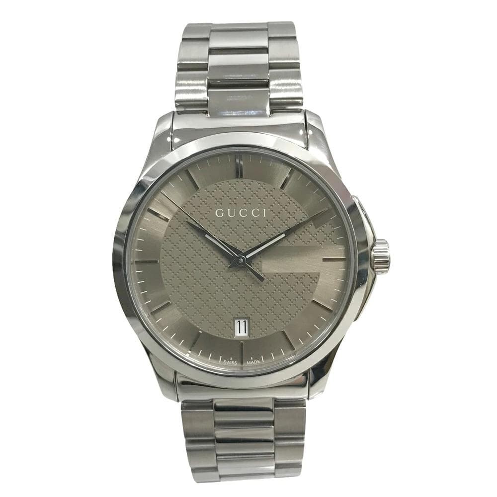 Gucci G Timeless Men's Watch Brown Dial quartz date box set new or used image 2